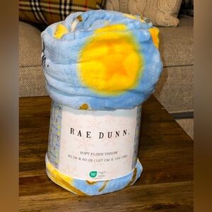 NWT Rae Dunn Soft Plush Throw Blanket 50x60 Religious PEACE ON EARTH Baby Jesus